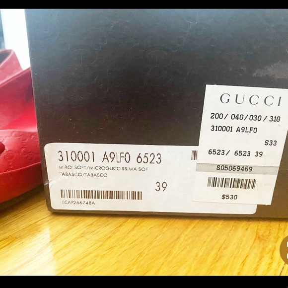 Red Gucci Ballet Shoes! Like New! - Picture 3 of 3